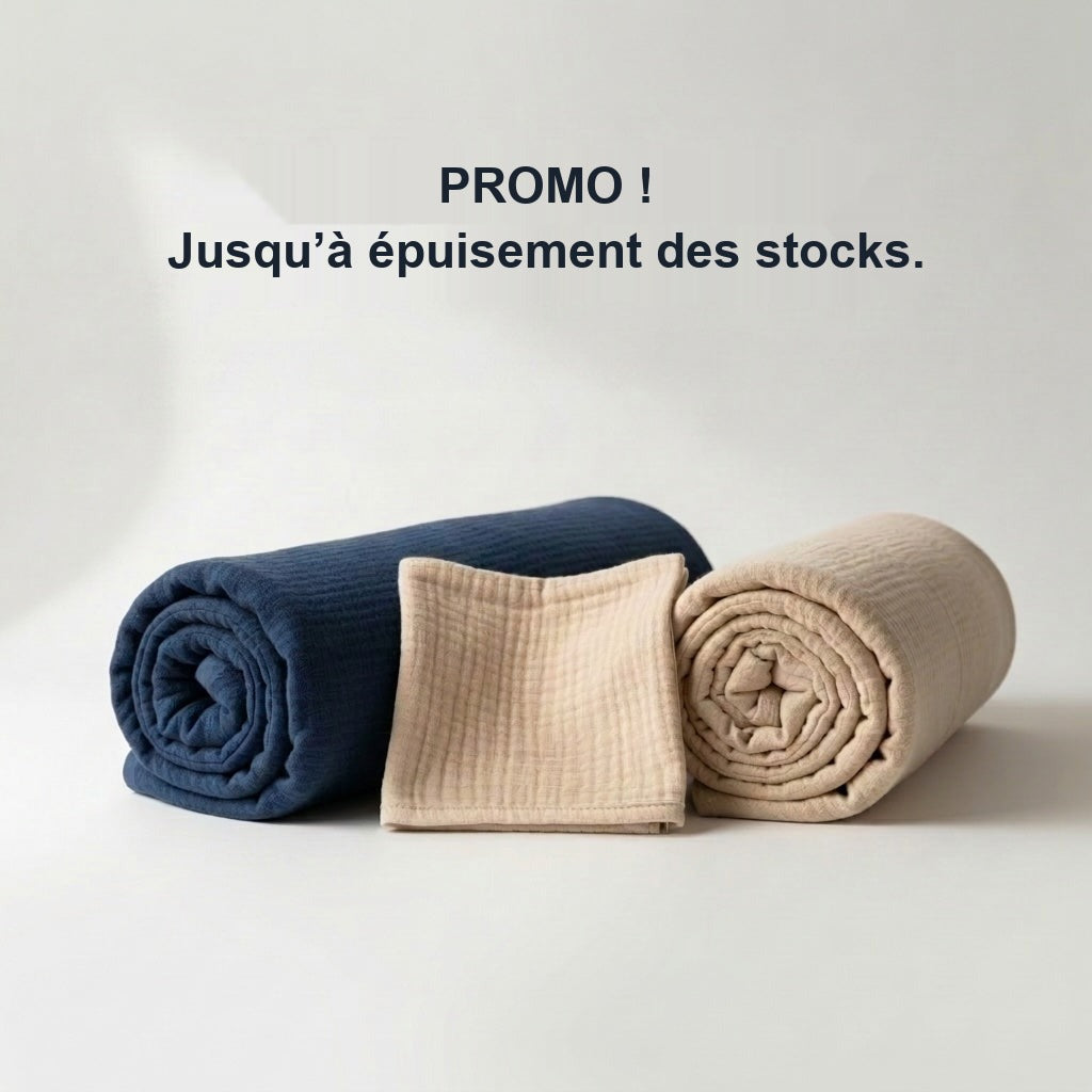 Offre en cours sur le plaid en mousseline Maison Alpine